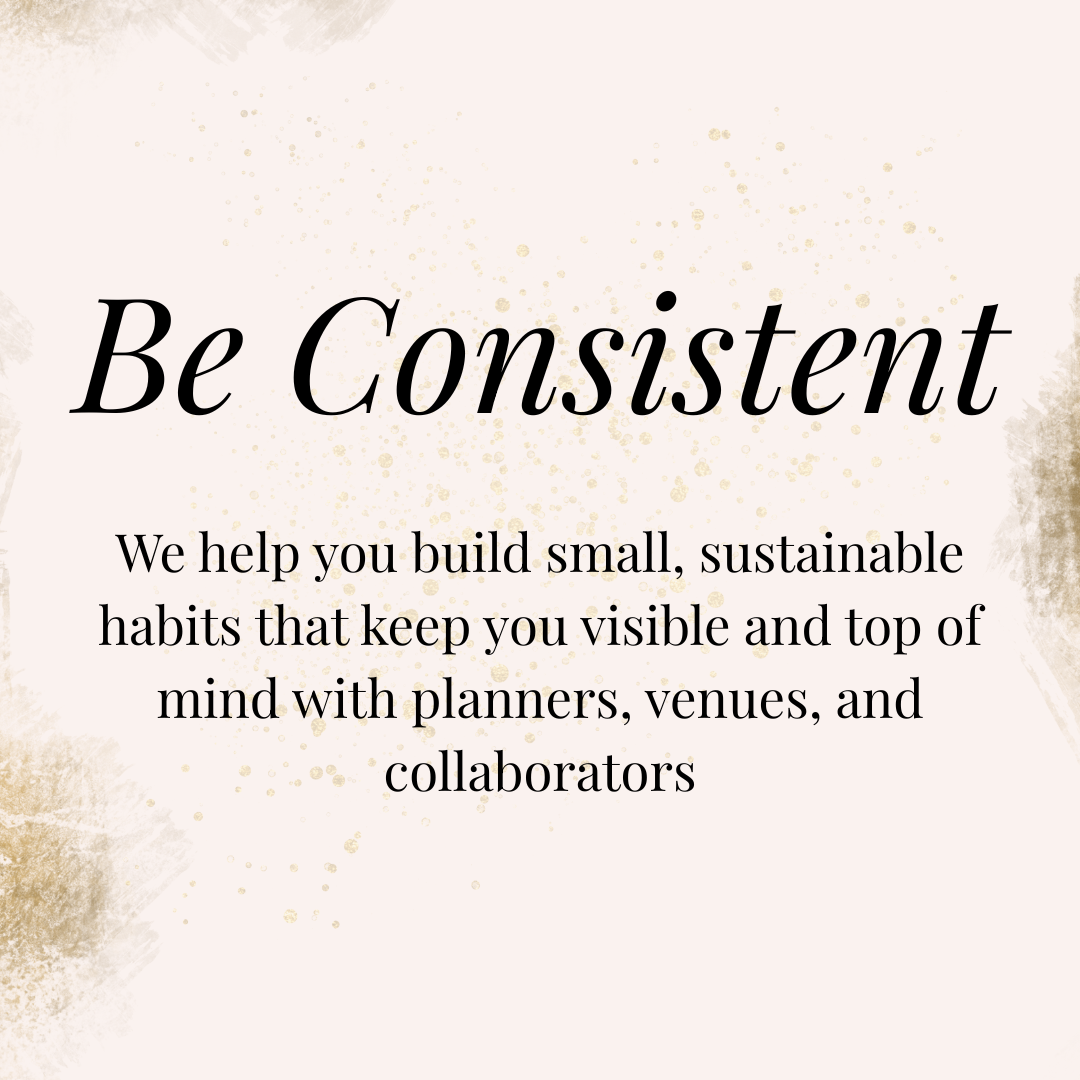 wedding business coaching be consistent